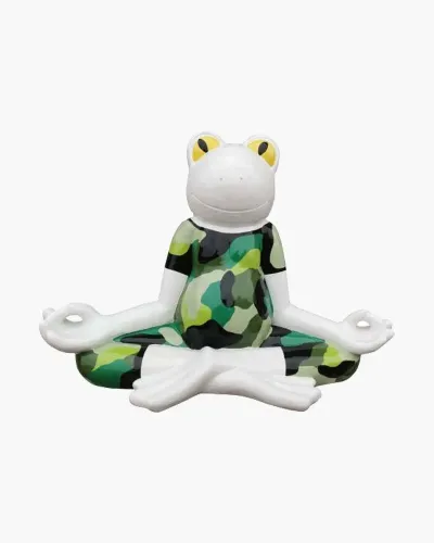 Military ZEN frog in polyester resin resistant to frost, rain and sun. Déco et Artisanat - 1