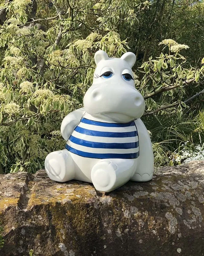 Hippopotame assis L MARIN - Déco et Artisanat - 2