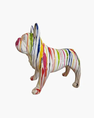 Bulldog XL TRASH en resina de poliéster resistente a las heladas, la lluvia y el sol. Déco et Artisanat - 1