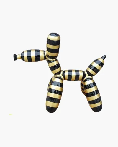 Perro Globo RAYAS Dorado XL - Déco et Artisanat - 1