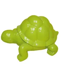 Statue and sculpture of a green turtle in resin