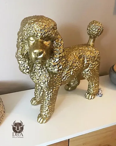 Caniche en résine polyester résistant au gel, pluie et au soleil. Déco et Artisanat - 4