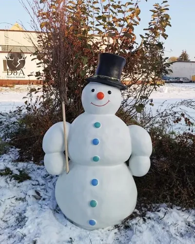 Bonhomme de neige en résine fibrée - Déco et Artisanat - 1