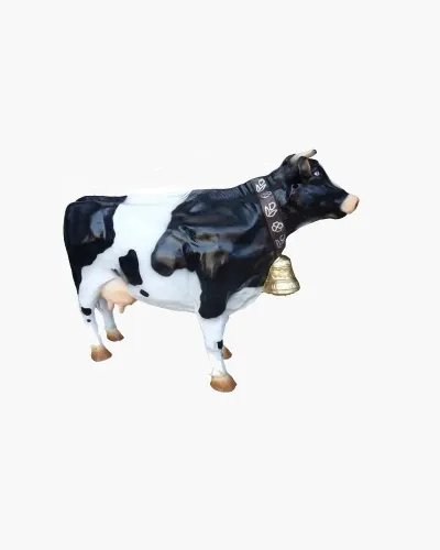 Vache avec cloche L réaliste - Déco et Artisanat - 1