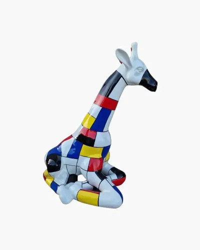 Sitzende Giraffe MONDRIAN - Déco et Artisanat - 1