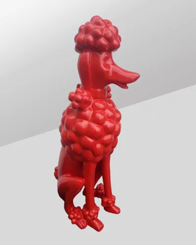 Caniche assis - Déco et Artisanat - 1