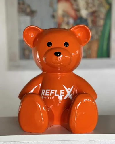 Anpassbarer sitzender Teddybär - Déco et Artisanat - 1