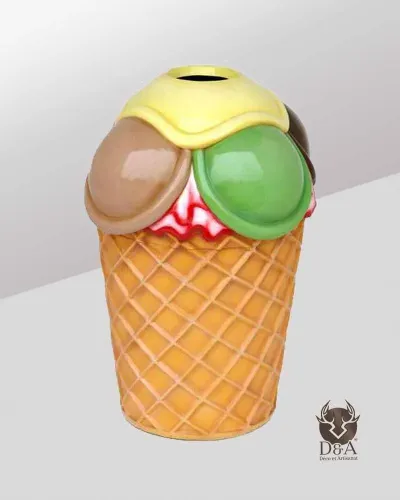 Gourmet ice cream cone with bin - Déco et Artisanat - 1