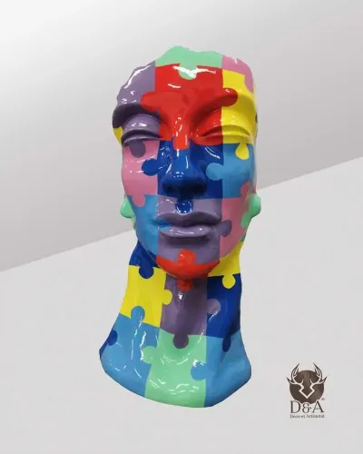 Büste männliches Puzzle L - Déco et Artisanat