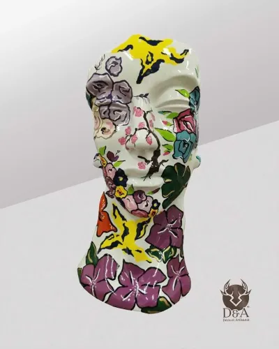 Buste Homme Fleurs - Déco et Artisanat - 1
