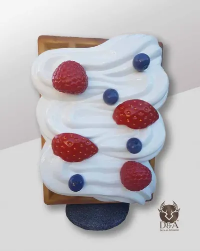 Waffle with whipped cream XL - Déco et Artisanat - 1