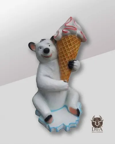 Ours avec glace à l'italienne S - Déco et Artisanat - 1