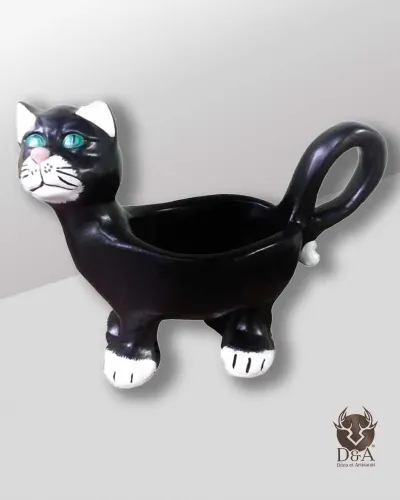 vaso de flor de gato Déco et Artisanat - 1