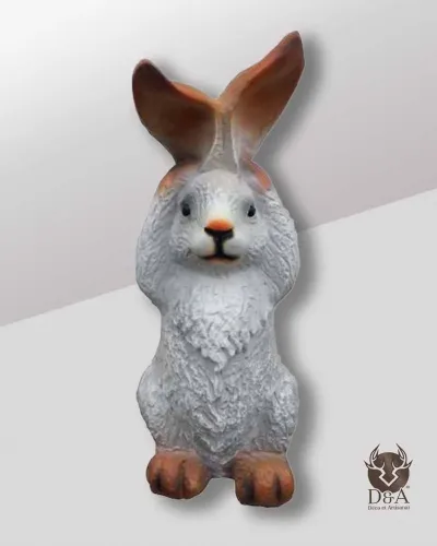 Coelho Branco escondendo as orelhas Déco et Artisanat - 1