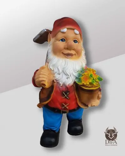 gnomo de jardim com flores Déco et Artisanat - 1