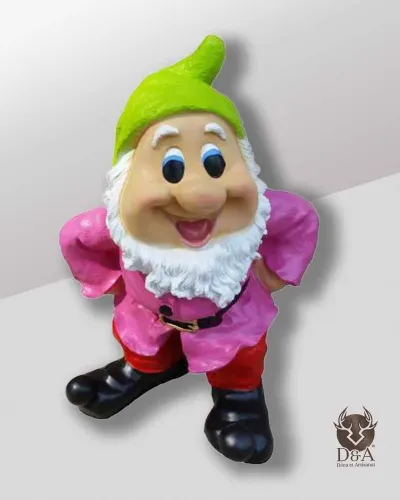 Gnomo de jardim sorridente, braços para trás Déco et Artisanat - 1