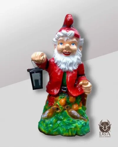 Anão de jardim com uma lanterna M Déco et Artisanat - 1