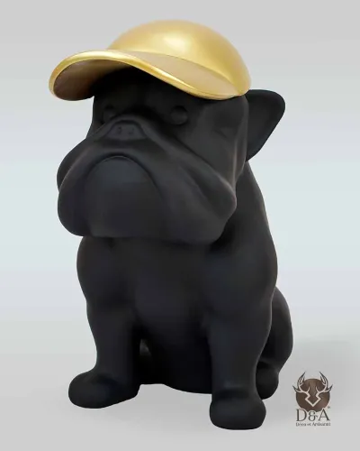 Bouledogue Mat avec casquette - Déco et Artisanat - 1