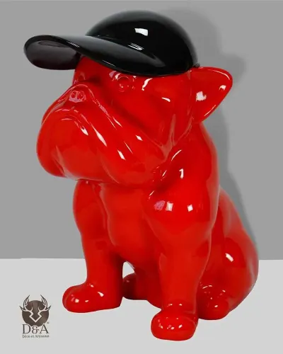 Bouledogue avec casquette - Déco et Artisanat - 1