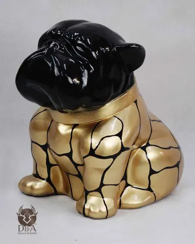 Bouledogue L Design Or/Argent - Déco et Artisanat - 1