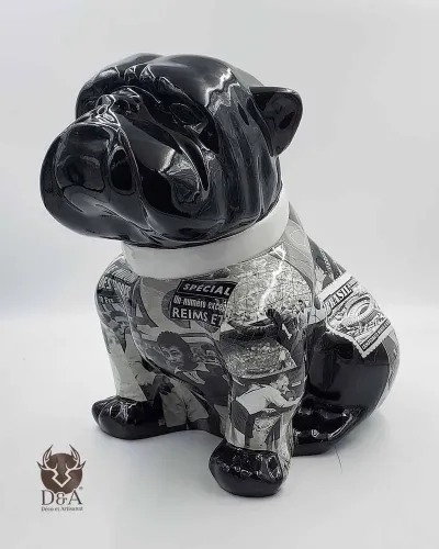 Bouledogue L Design Football - Déco et Artisanat - 1