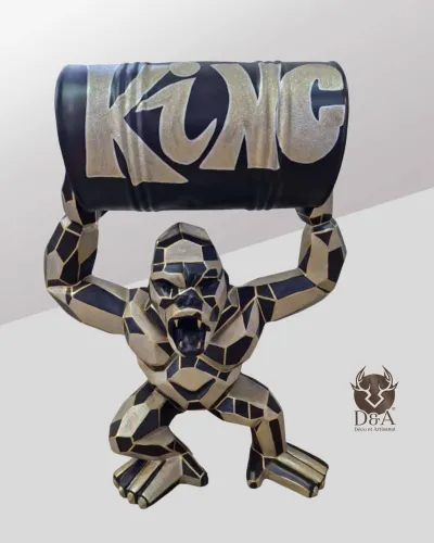 Facettierter Gorilla-M-Lauf King Déco et Artisanat - 1