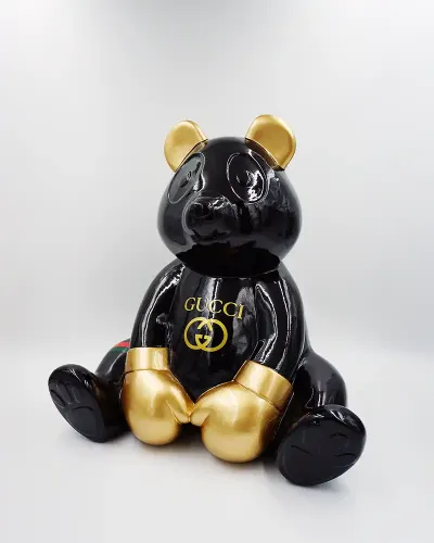 Gucci Panda sitzt mit Boxhandschuhen Déco et Artisanat - 1