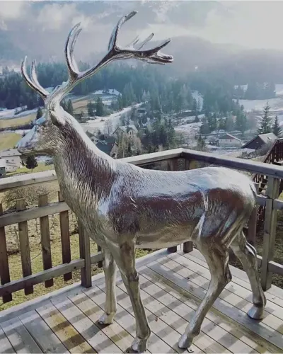 Large luxury silver deer Déco et Artisanat - 1