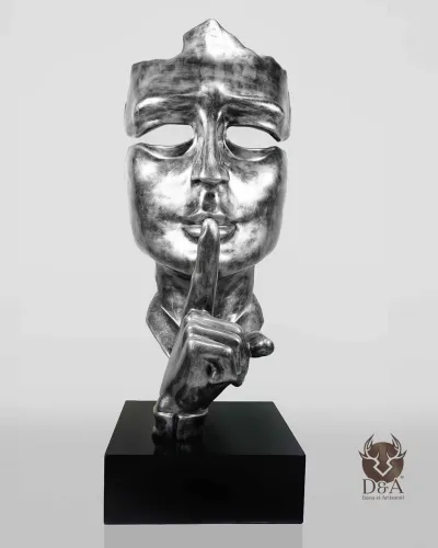 Goud/zilver gepatineerd gezichtsmasker Déco et Artisanat - 1