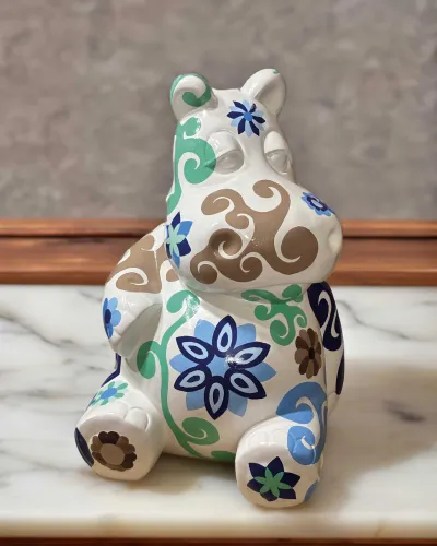 Hippopotamus sitting L ready to paint Déco et Artisanat - 1