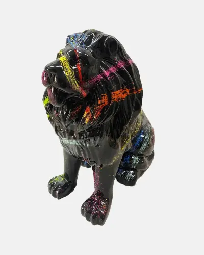 Löwe sitzt im Spritzer Déco et Artisanat - 1