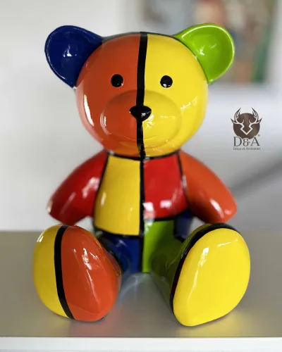 Sitzender Teddybär Mehrfarbig Déco et Artisanat - 1