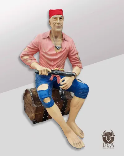 Piraat zittend Déco et Artisanat - 1