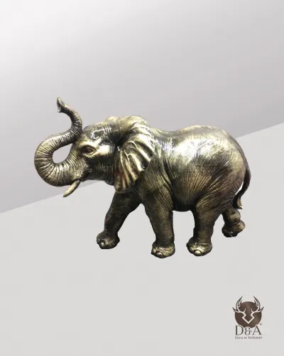 Gold patinierter Elefant Déco et Artisanat - 1