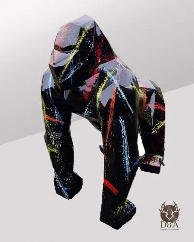 copy of Gorila de 4 patas facetado em dois tons XXL Déco et Artisanat - 1