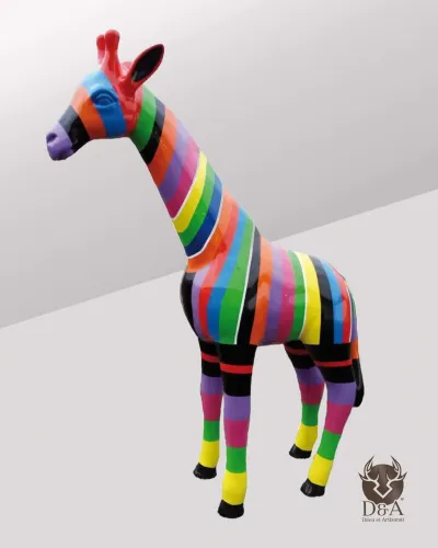 Girafe M RAYE MULTICOLORE - Déco et Artisanat - 1