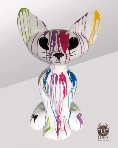 Harzstatue einer ägyptischen Katze TRASH ideal für Ihre Dekoration