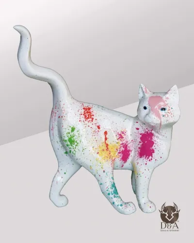 Harzstatue  Spritzen KATZ "glücklich, Sie wiederzusehen", anpassbar nach Ihren Wünschen