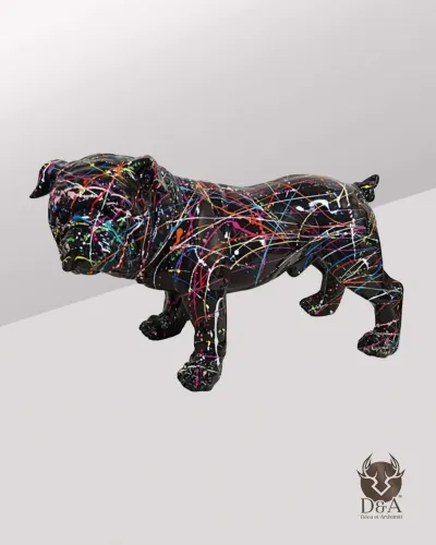 Estatua y escultura de resina de un perro Pug Bariole