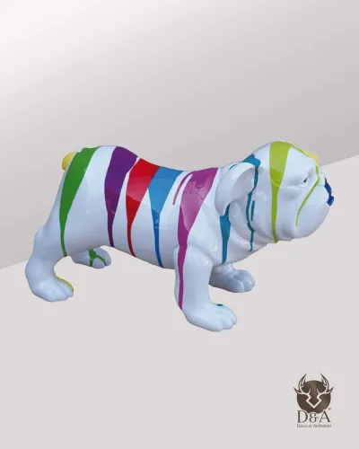 Statua di un cane Pug TRASH, per una decorazione di tendenza