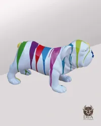 Statua di un cane Pug TRASH, per una decorazione di tendenza
