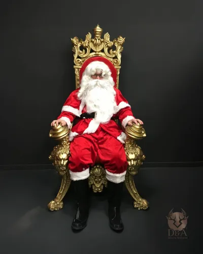 Kerstversiering, de troon van de Kerstman, de zetel van de Kerstman