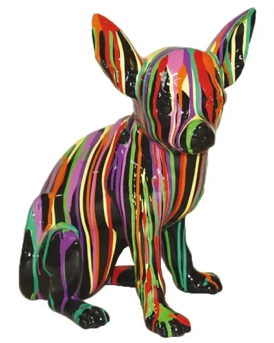 Chien Chihuahua TRASH en résine